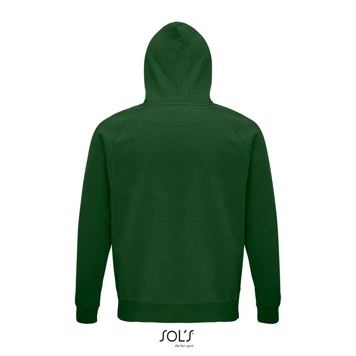 STELLAR Felpa uni cappuccio Verde Bottiglia item picture back