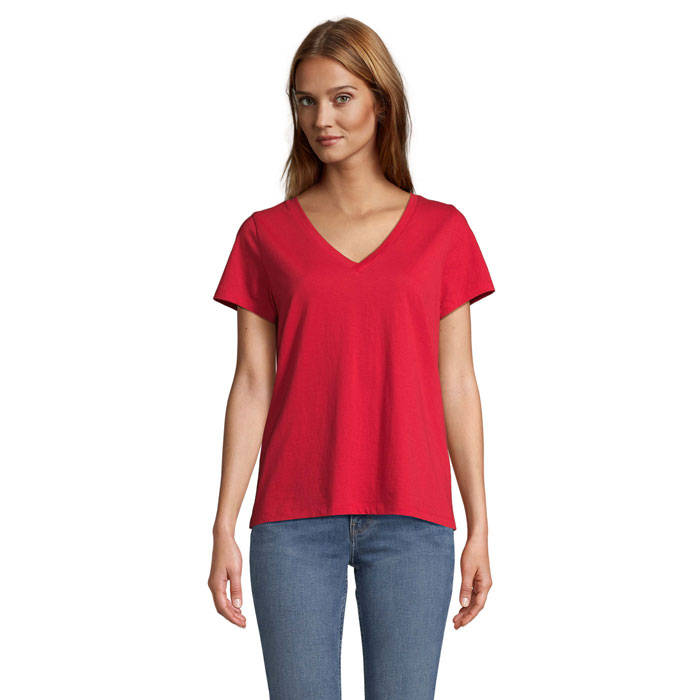 REGENT V T-SHIRT WOMEN Rosso item picture front