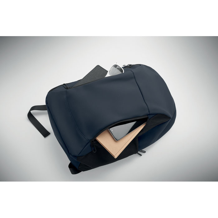 15" soft PU laptop backpack Francese Navy item detail picture