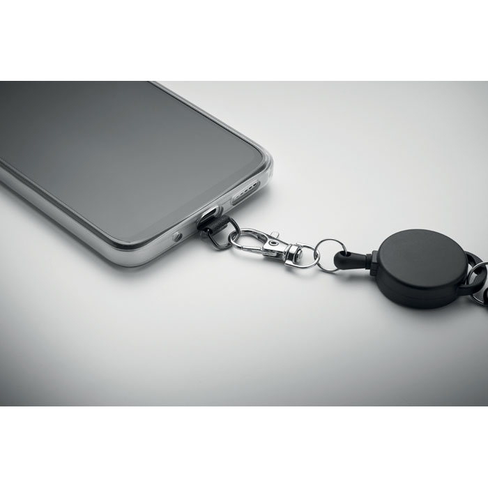 Porta telefono retrattile Nero item detail picture