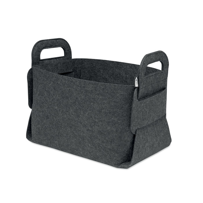 Foldable RPET felt basket Grigio Pietra item picture back