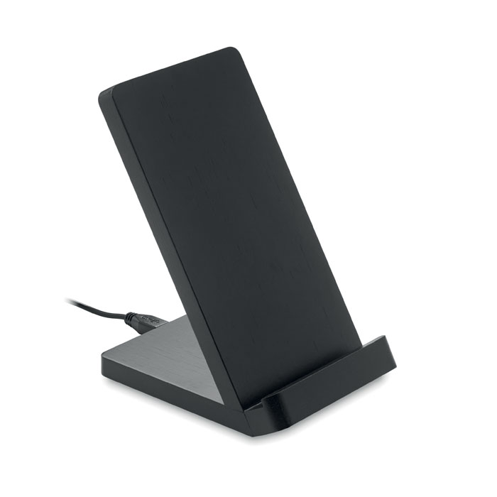 Bamboo wireless charge stand5W Nero item picture front