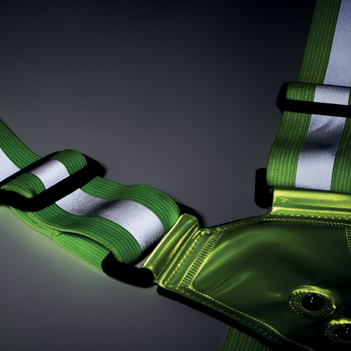 Reflective body belt with LED Verde Neon item picture top