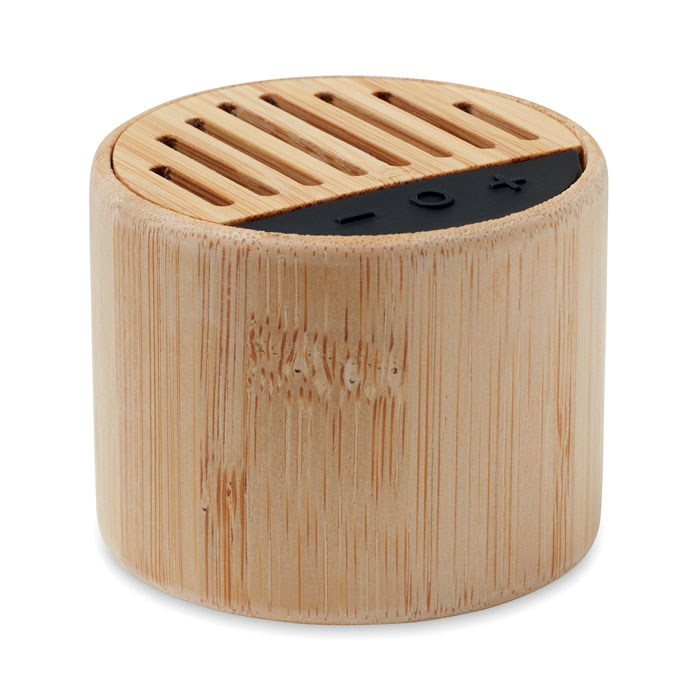 Round bamboo wireless speaker Legno item picture front