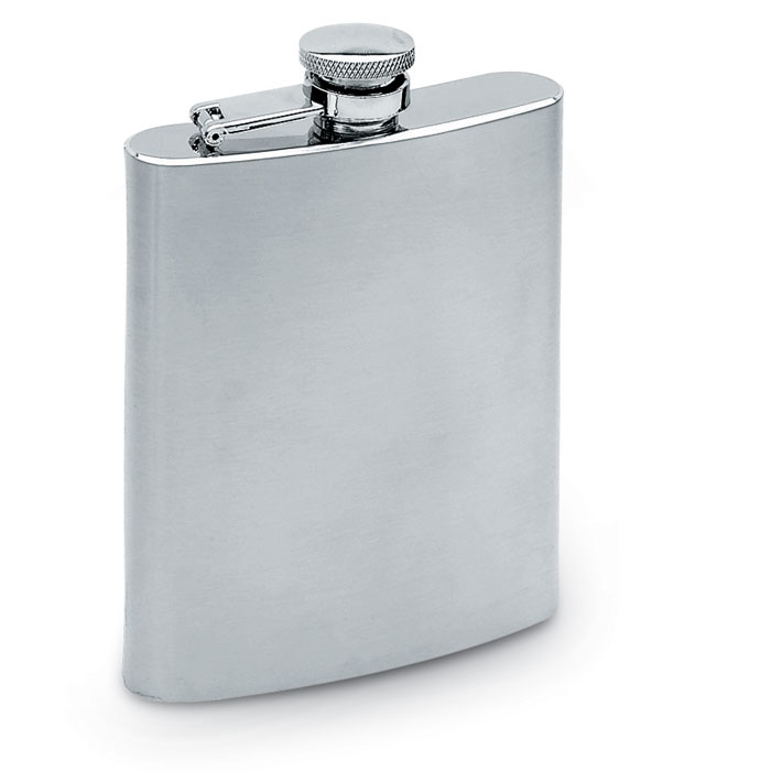 Slim hip flask 200ml Argento Opaco item picture front