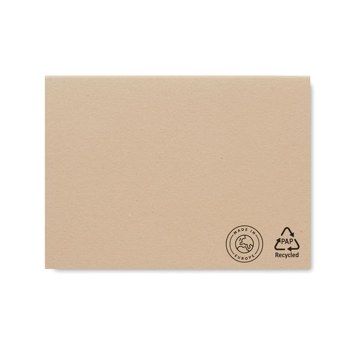 Recycled paper memo set Beige item picture back