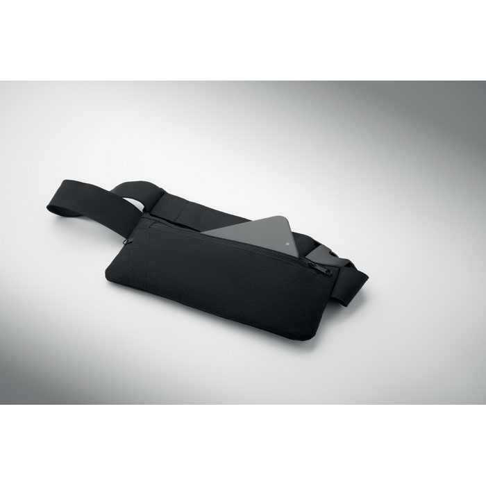 Marsupio sportivo 600D RPET Nero item picture open