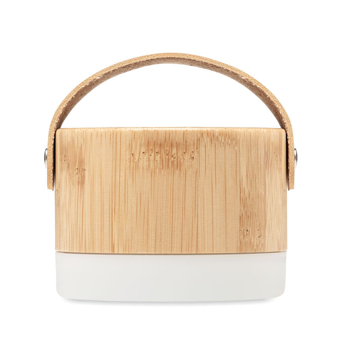 Speaker wireless in bamboo 5.0 wood item picture back