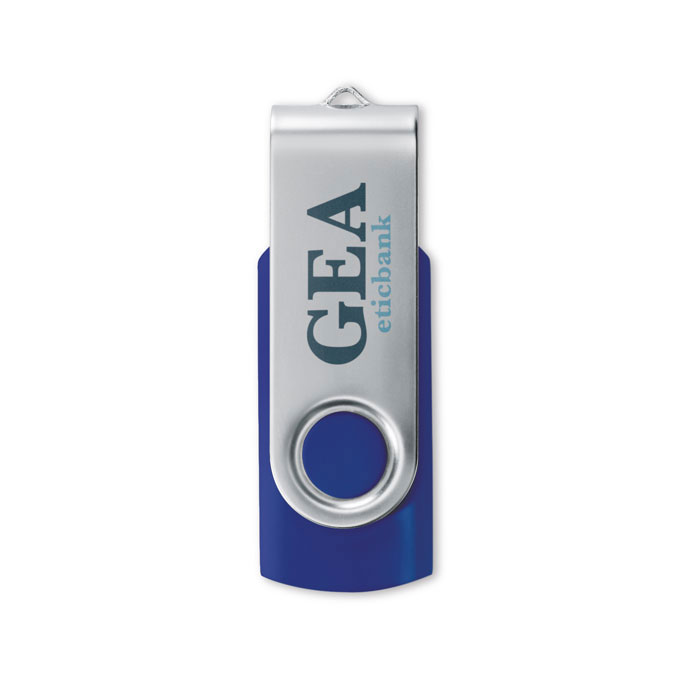 Techmate. USB flash 8GB royal blue item picture printed