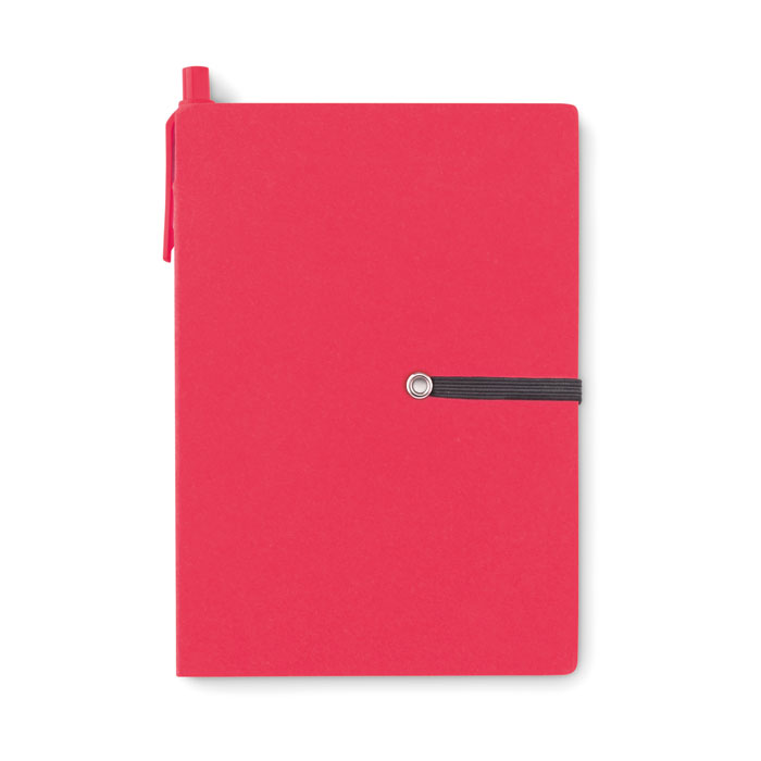 Notebook w/pen & memo pad red item picture back