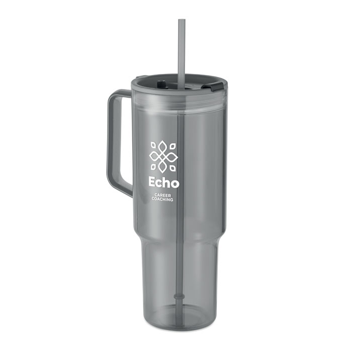 Bicchiere RPET 1200ml Grigio Trasparente item picture printed