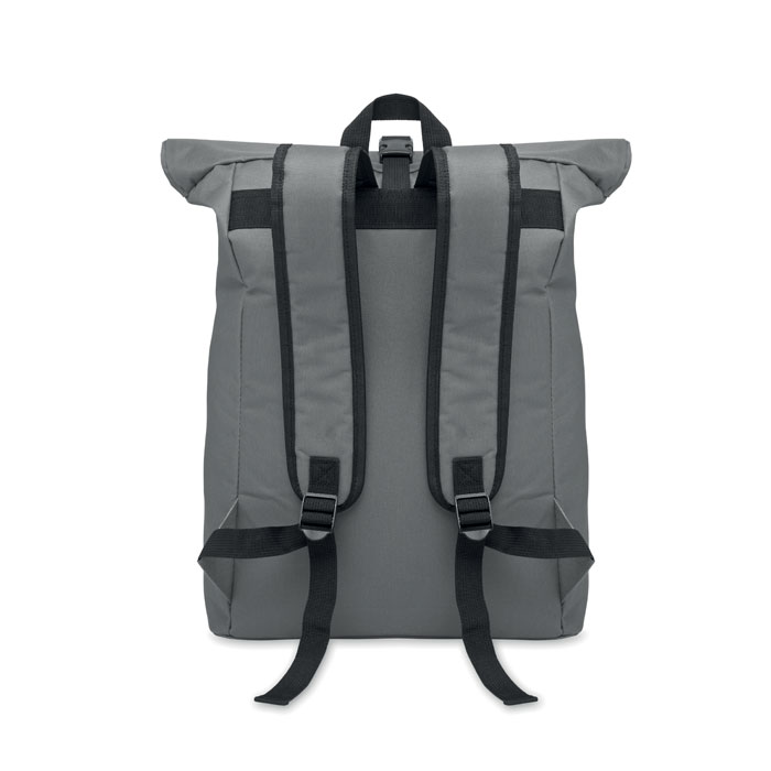 600Dpolyester rolltop backpack Grigio Pietra item picture open