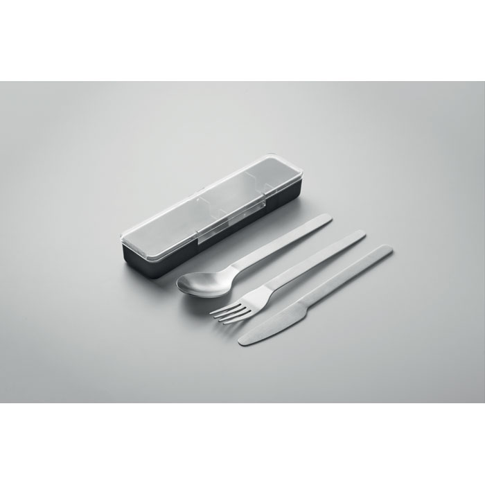 Set posate in acciaio inox Nero item detail picture
