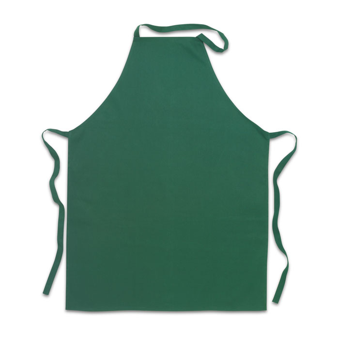 Kitchen apron in cotton green item picture back