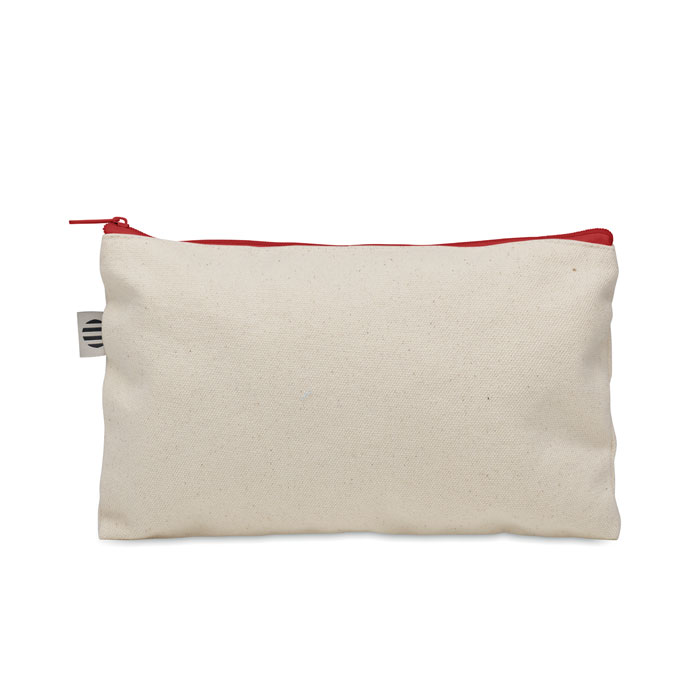 Cosmetic bag cotton 340 gr/m² Rosso item picture side