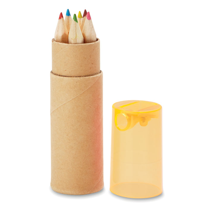 6 coloured pencils Arancio Trasparente item picture back