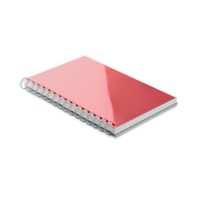 A5 RPET notebook recycled lined Rosso item picture side