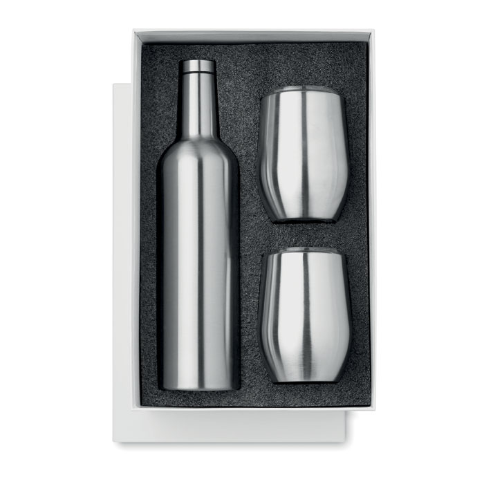 Double walled bottle & mug set Argento Opaco item picture top