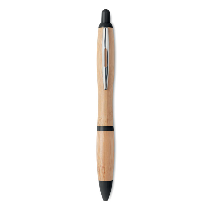 Penna a sfera in ABS e bamboo black item picture front