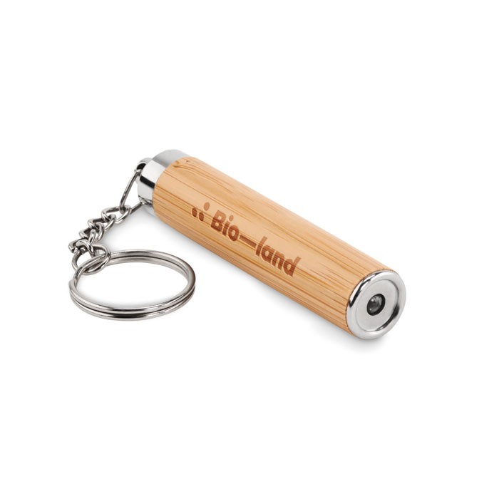 Mini bamboo torch with key ring Legno item picture printed