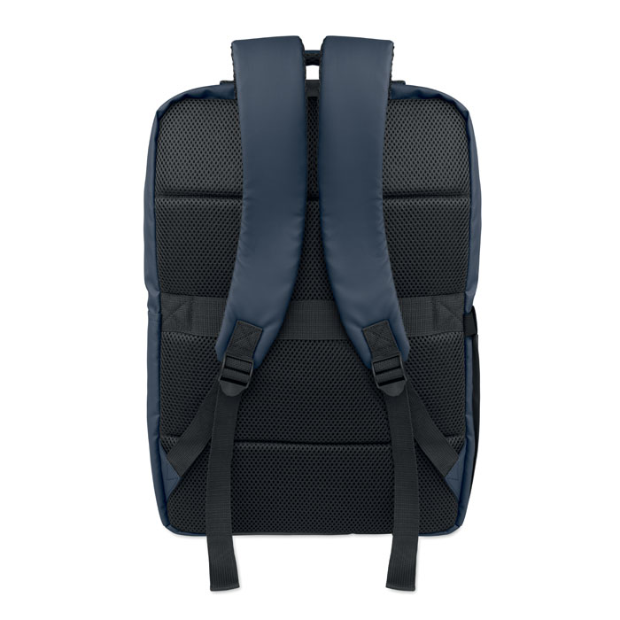 15" PU RPET laptop backpack Blu item picture top