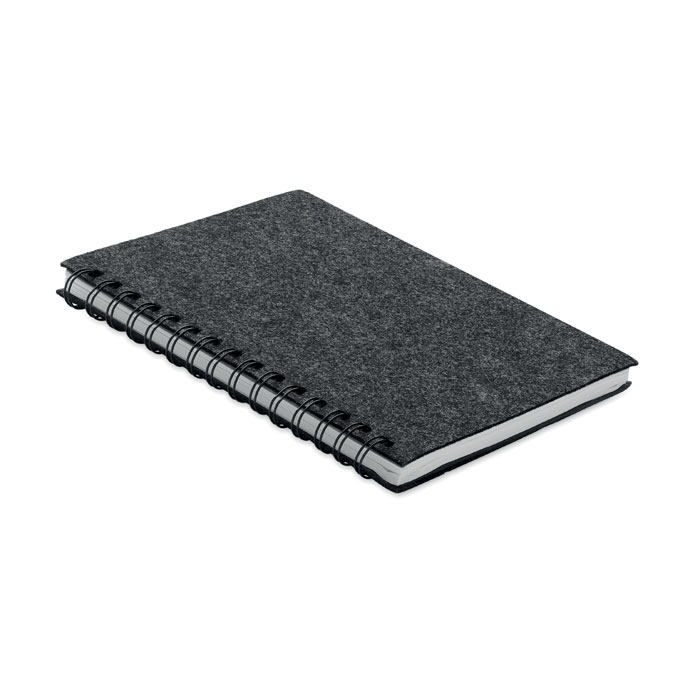 A5 RPET felt cover notebook Grigio Pietra item picture front