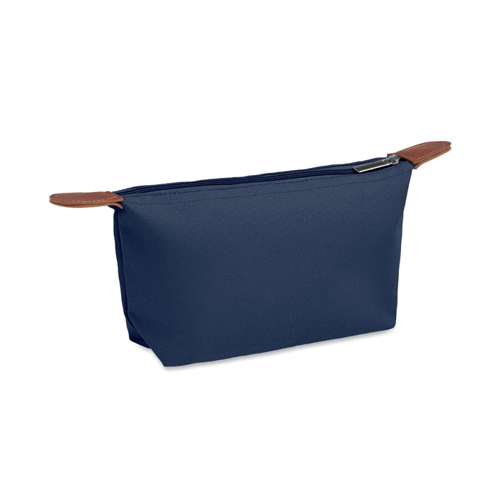 Cosmetic bag in 600D RPET Blu item picture front