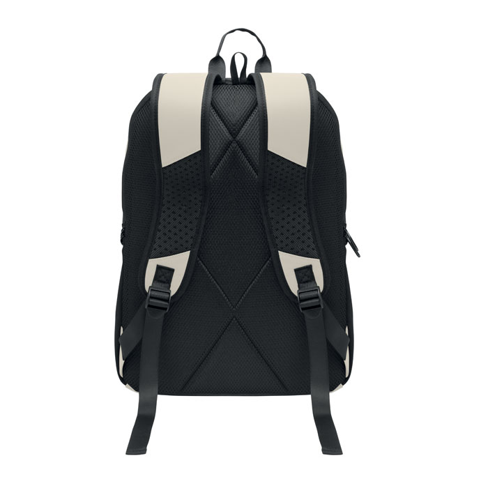 15" soft PU laptop backpack Bianco Sporco item picture side