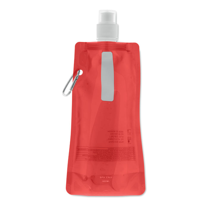 Foldable water bottle Rosso Trasparente item picture side