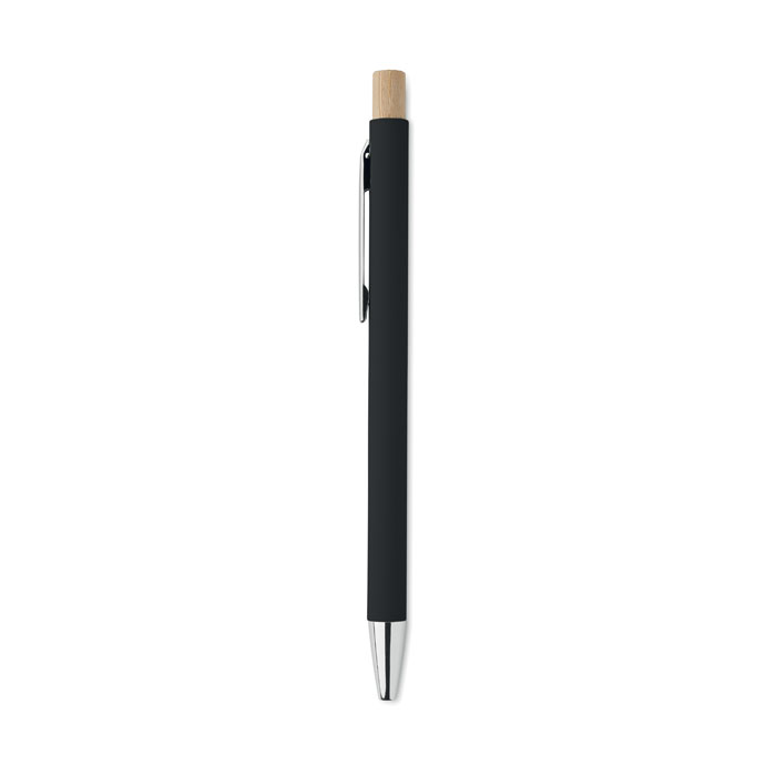 Penna a sfera in alluminio Nero item picture side