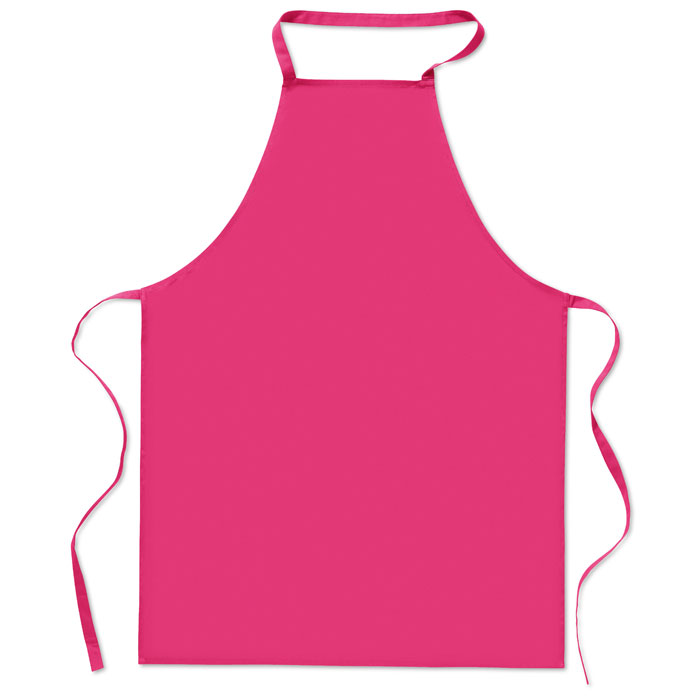 Kitchen apron in cotton Fucsia item picture side