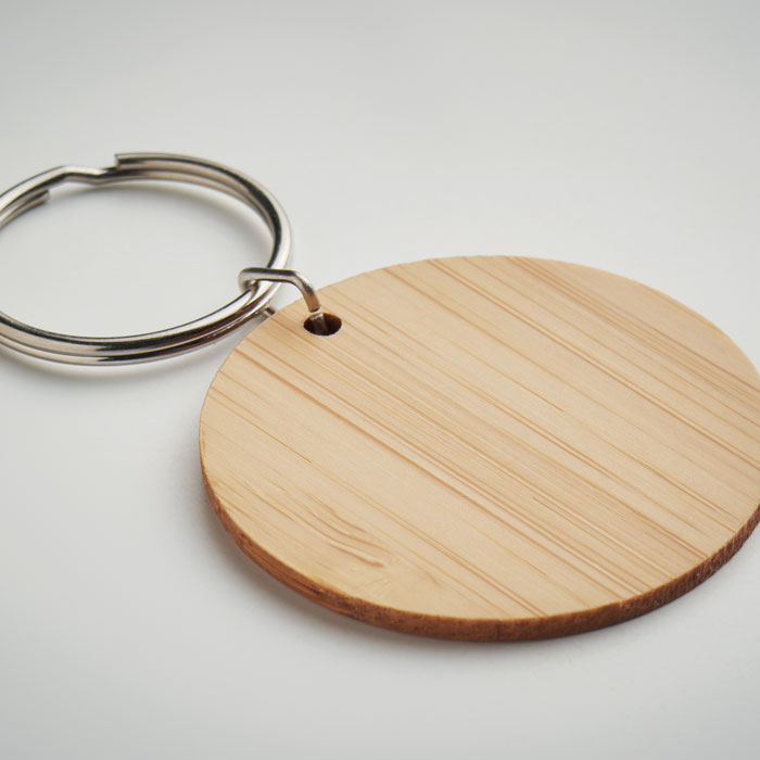 Round bamboo key ring Legno item detail picture