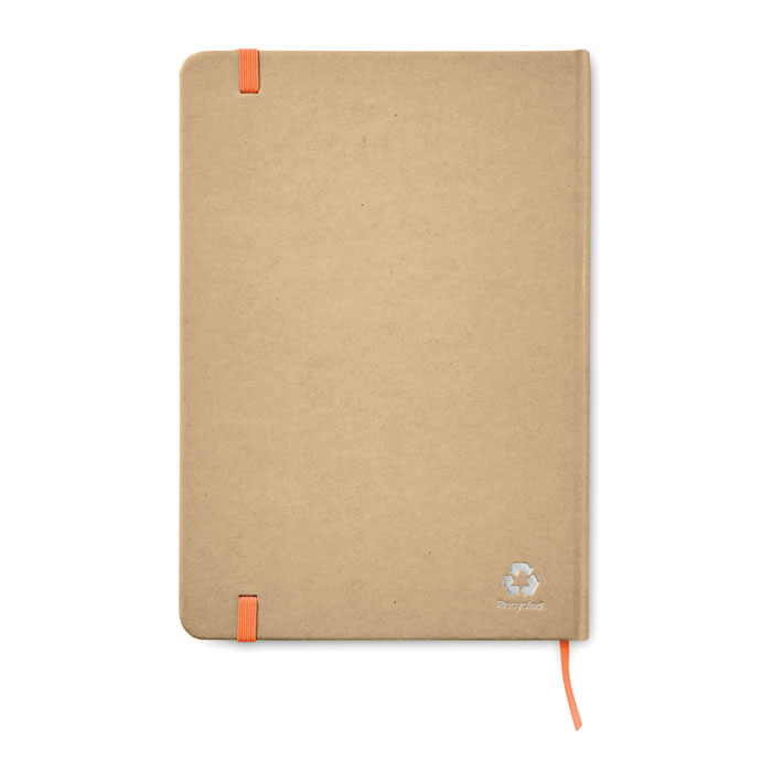 A5 recycled notebook 80 lined Arancio item picture back
