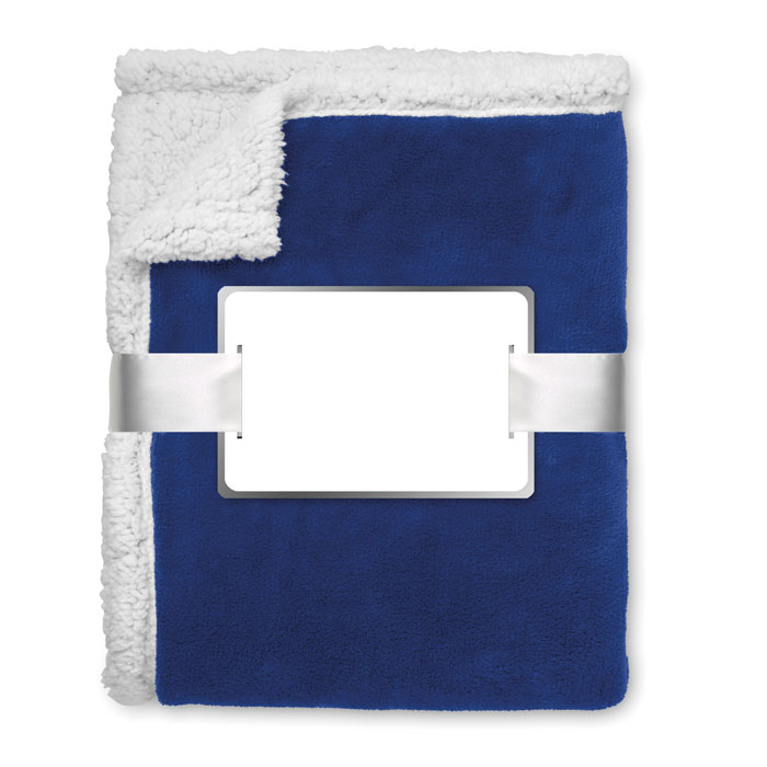 Blanket coral fleece/ sherpa Blu item picture back