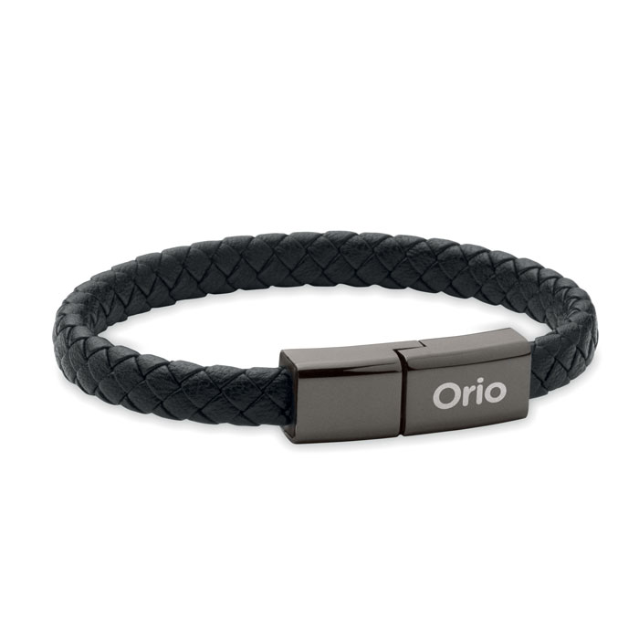 Bracciale con cavetto tipo-C Nero item picture printed