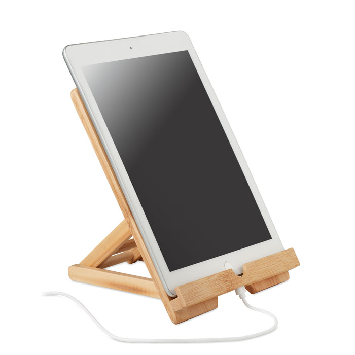 Stand per laptop in bamboo wood item picture side