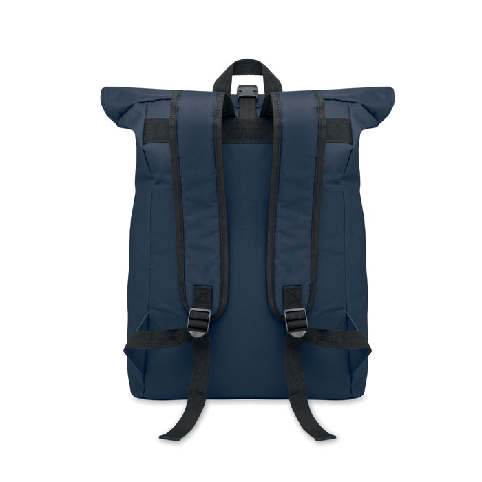 600Dpolyester rolltop backpack Blu item picture open