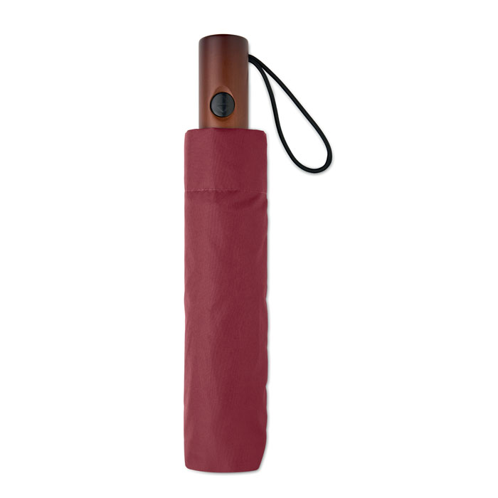 21" auto umbrella wood handle Borgogna item picture back