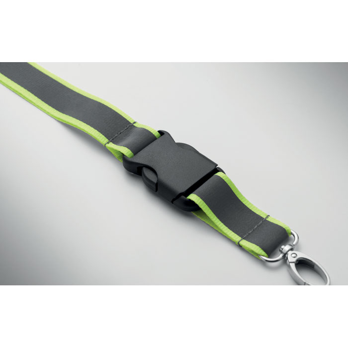 Lanyard RPET riflettente Giallo Neon item picture 5