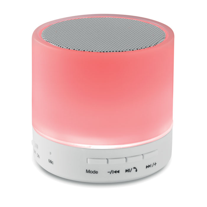 Round wireless speaker LED Bianco item picture back