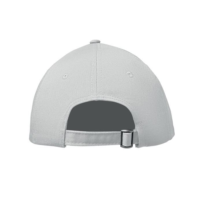 6 panel cotton baseball cap Bianco item picture back