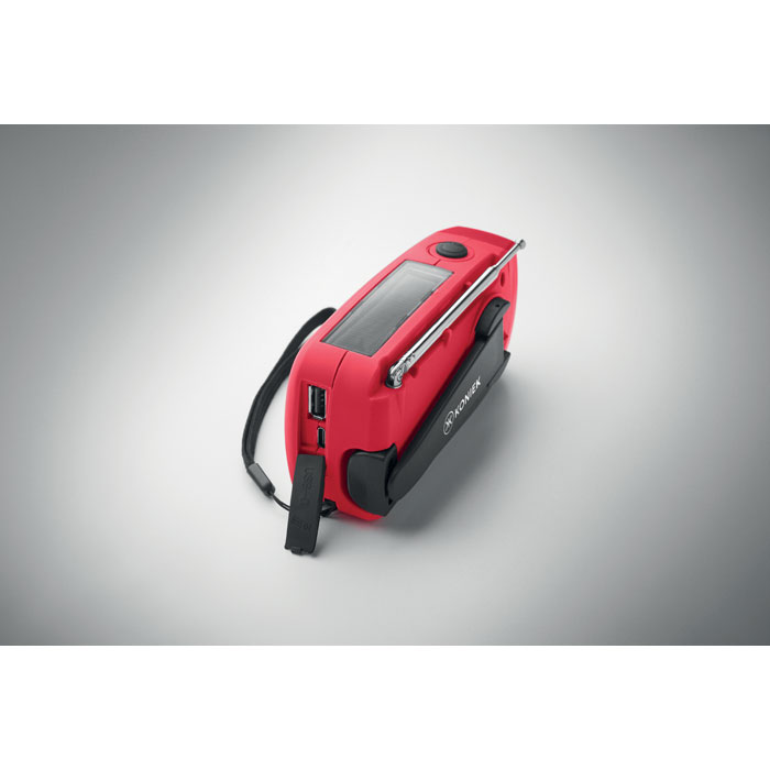Radio portatile con torcia LED MO2746- Rosso item picture printed