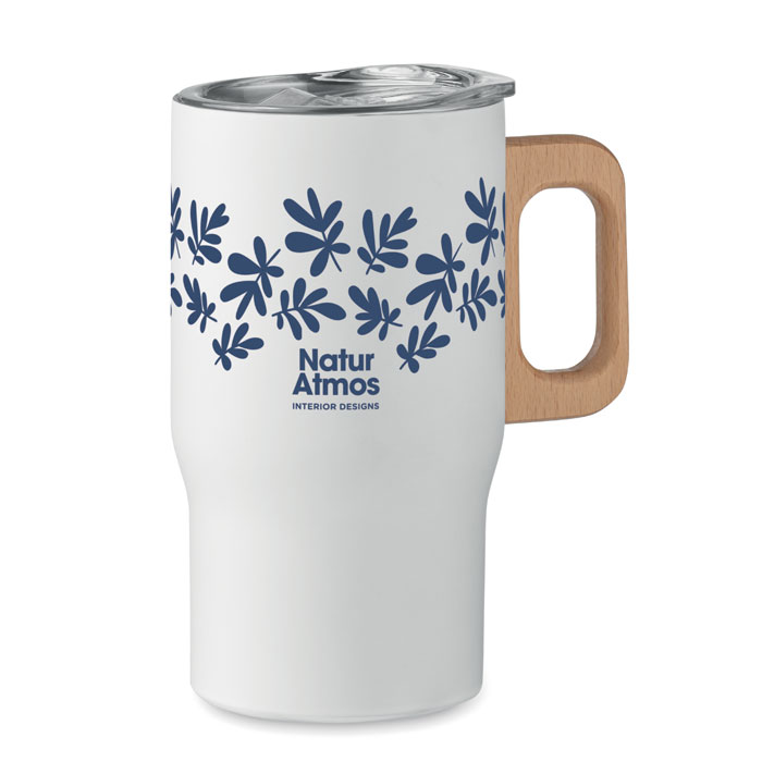 Tazza a doppio strato da 350 ml Bianco item picture printed