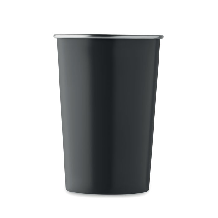 Recycled stainless steel cup Nero item picture side