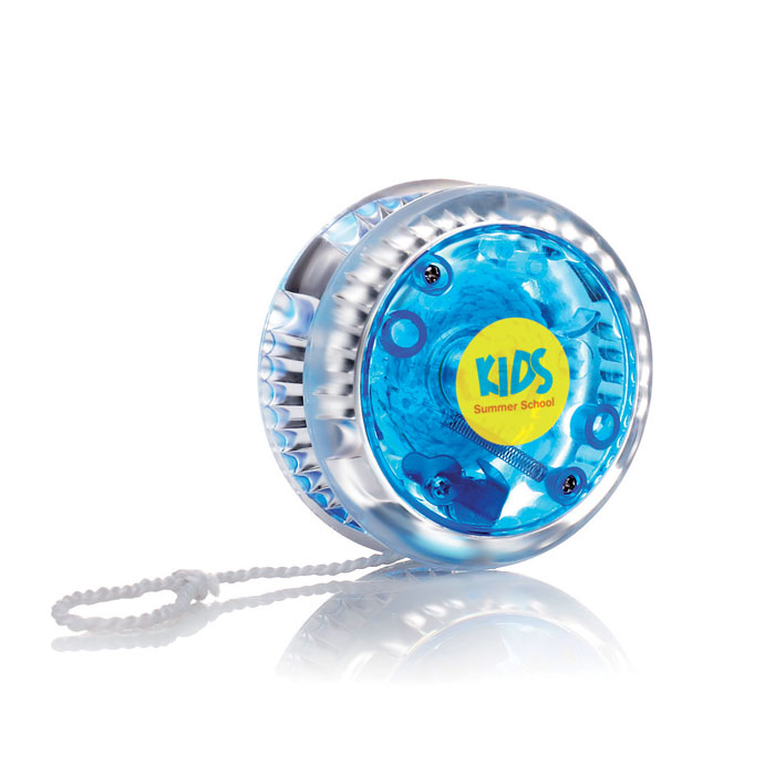 Yo-yo con luce. In plastica blue item picture printed