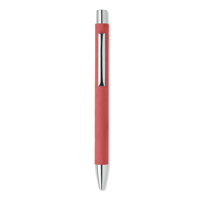 Recycled paper push ball pen Rosso item picture back