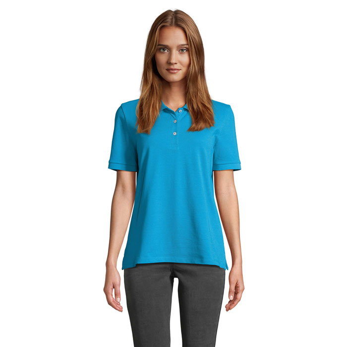 PACIFIC WOMEN POLO Aqua item picture front