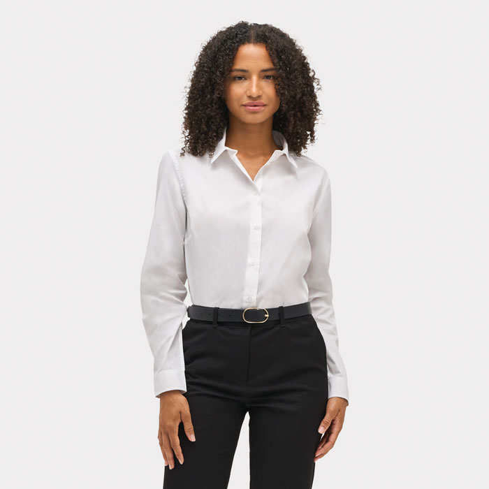 BAILEY WOMEN POPLIN SHIRT Bianco item picture 2