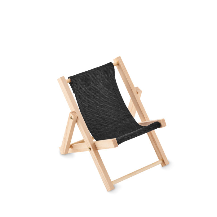 Deckchair-shaped phone stand Nero item picture front