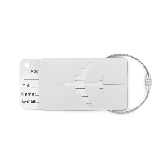 Etichetta bagaglio matt silver item picture front